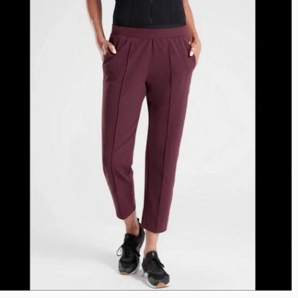 Athleta Venice Pintuck Pant - Burgundy